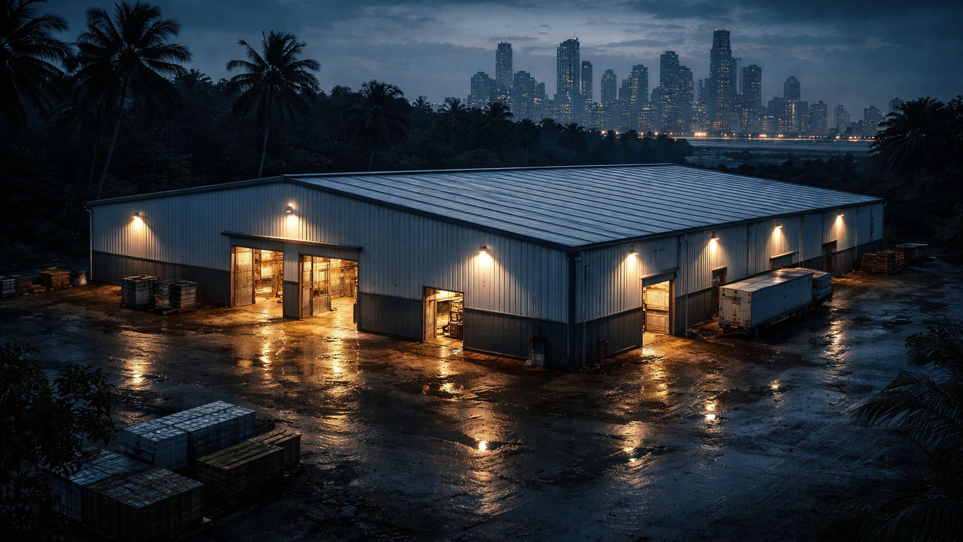 Nave industrial de acero en Panamá — Pre-Engineered Buildings Corp
